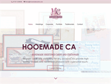 Tablet Screenshot of hooemadecards.com